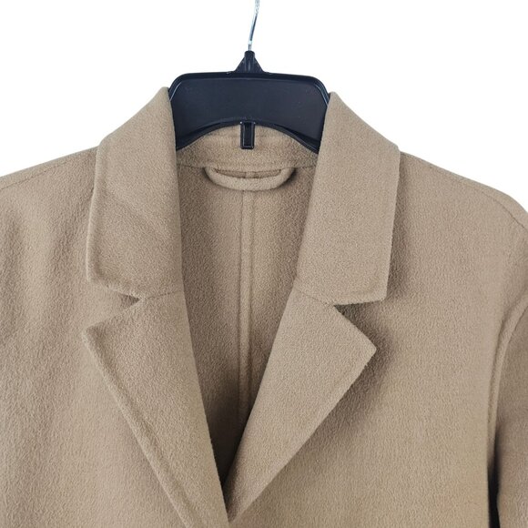 Womens 2 Business Casual Fall Winter Harvest Office Overcoat Tan & Other Stories - Picture 5 of 11